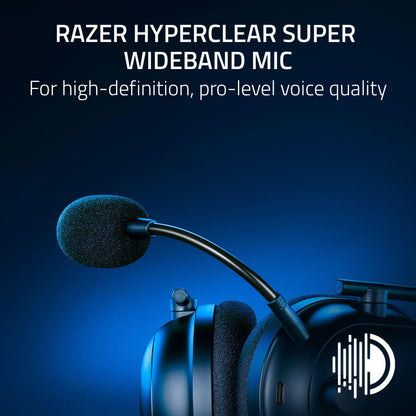 Razer BlackShark V2 Pro Wireless PlayStation Gaming Headset: 50mm Drivers - Super Wideband Mic - Noise Isolating Earcups - For PS5, Nintendo Switch 2, PC, Mac - Bluetooth, USB-C - 70hr Battery – Black