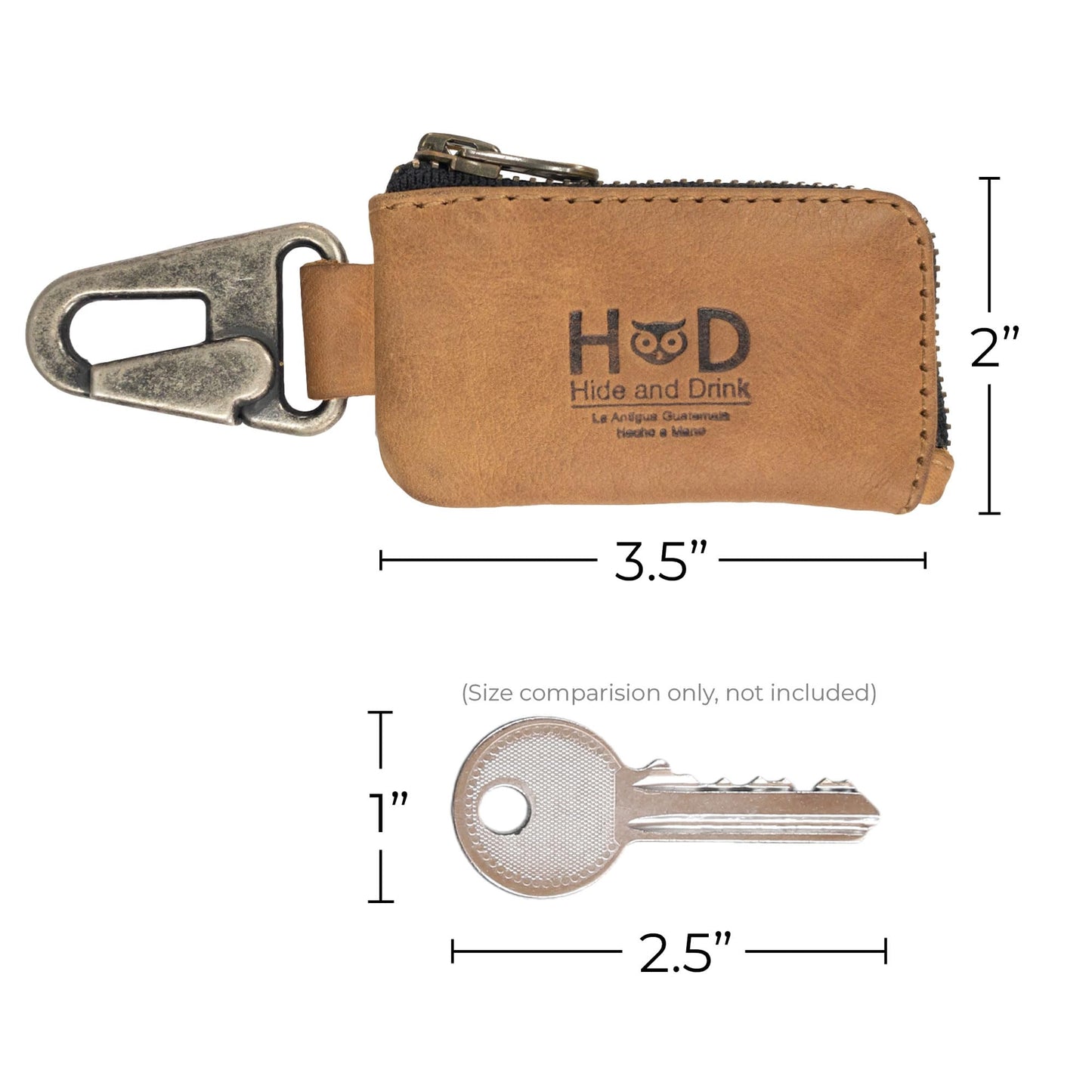 Hide & Drink, Rustic Leather Car Key Holder, Headphone & Charging Cables, Memory Cards, Handmade :: Single Malt Mahogany