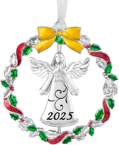 Laraine Christmas Tree Ornaments – 2025 Decorative Rotation Hanging Pendant of Car Charm Holiday Keepsake Gift Home Decor (Angel (2025))
