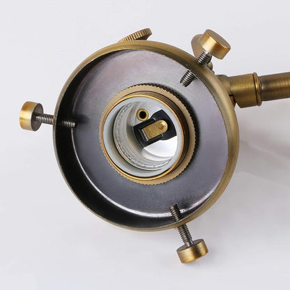 Pathson Loft Vintage Wall Light Dia 5.6" Wall Lamp with Oval Clear Glass Shade Design Vintage Industrial Home Wall Light Metal Base Cap Fixture Flush Mount Wall Sconce Lights (Brass)