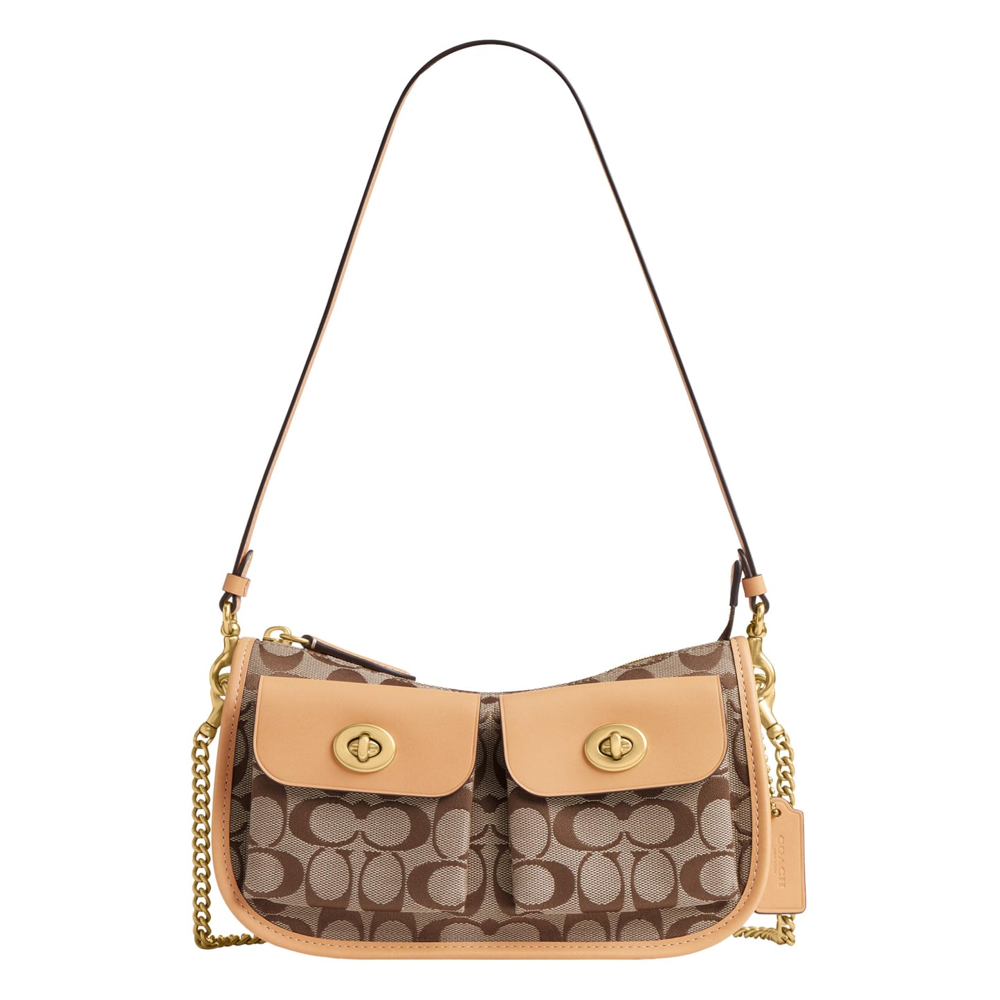 COACH Women's Twin Turnlock Waverly Bag, Jacquard, One Size