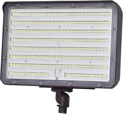 150W LED Outdoor Flood Light Dusk to Dawn, 5000K Daylight 21000Lms AC100-277V 1/2" Adjustable Knuckle Mount,ETL Listed IP65 Waterproof floodlight for Yard Garage