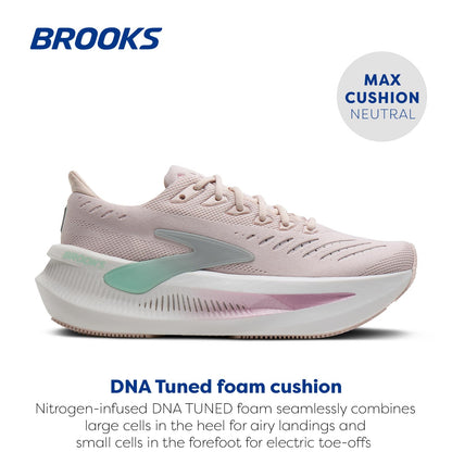 Brooks Women’s Glycerin Max 2 Neutral Running & Walking Shoe - Pink/Yucca/Metallic - 8.5 Medium