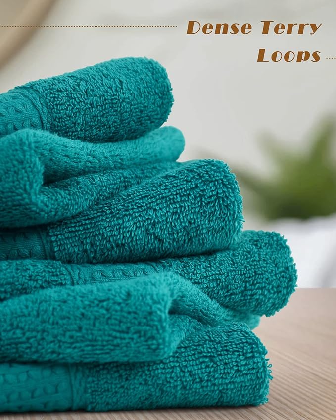 Cleanbear Wash Cloths Turquoise Washcloths