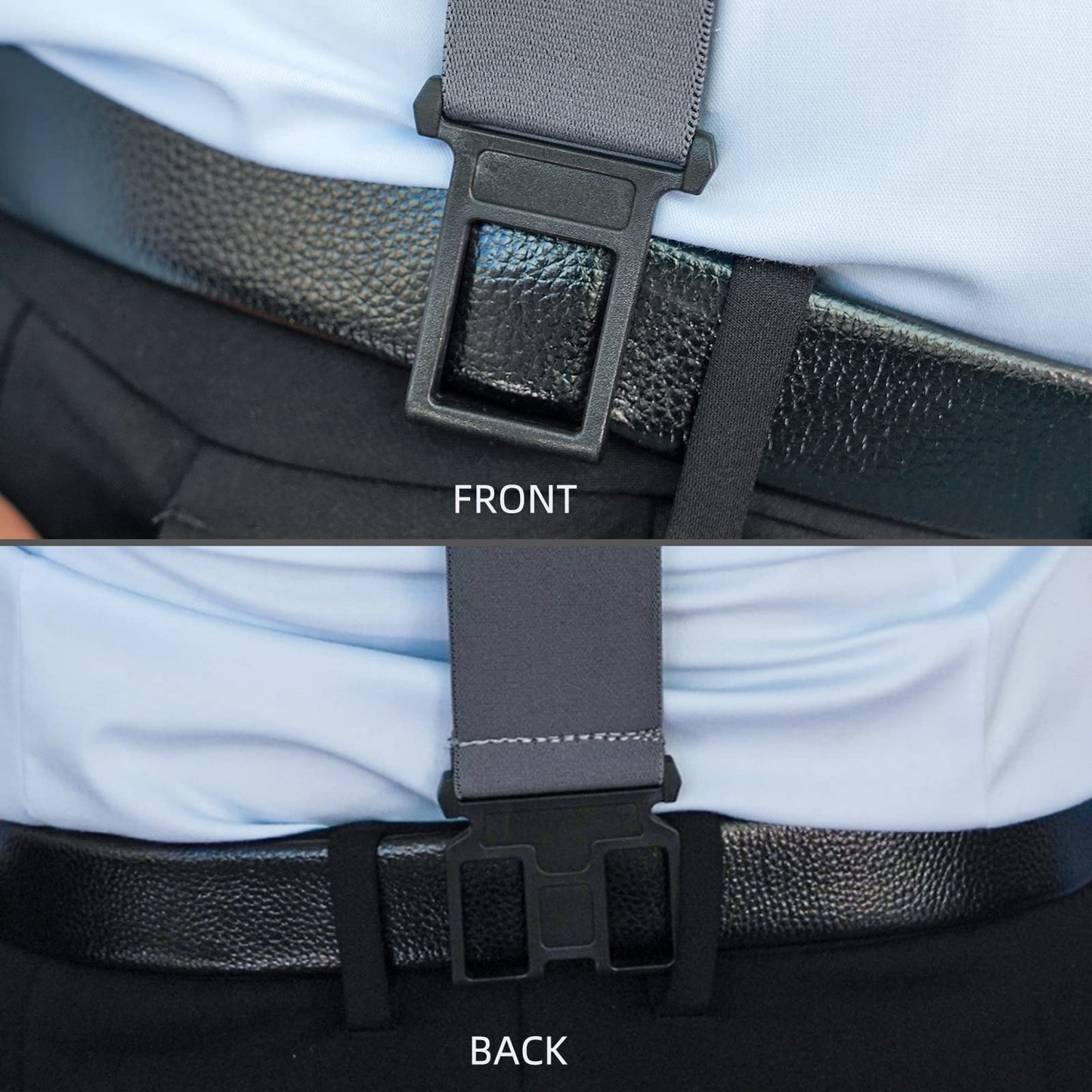 KUNN Men's 1.5 inch Adjustable Y Back Suspender,Elastic Hook End Suspenders,Grey