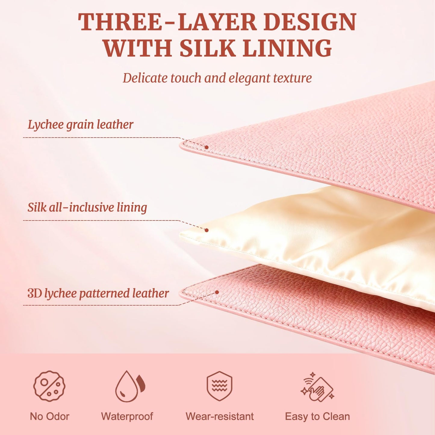 MaqSacion Makeup Bag Vanity Case for Women Leather Cosmetic Bag Makeup Organizer Case Portable Travel Toiletry Bag With Removable Compartments and Handle - Pink