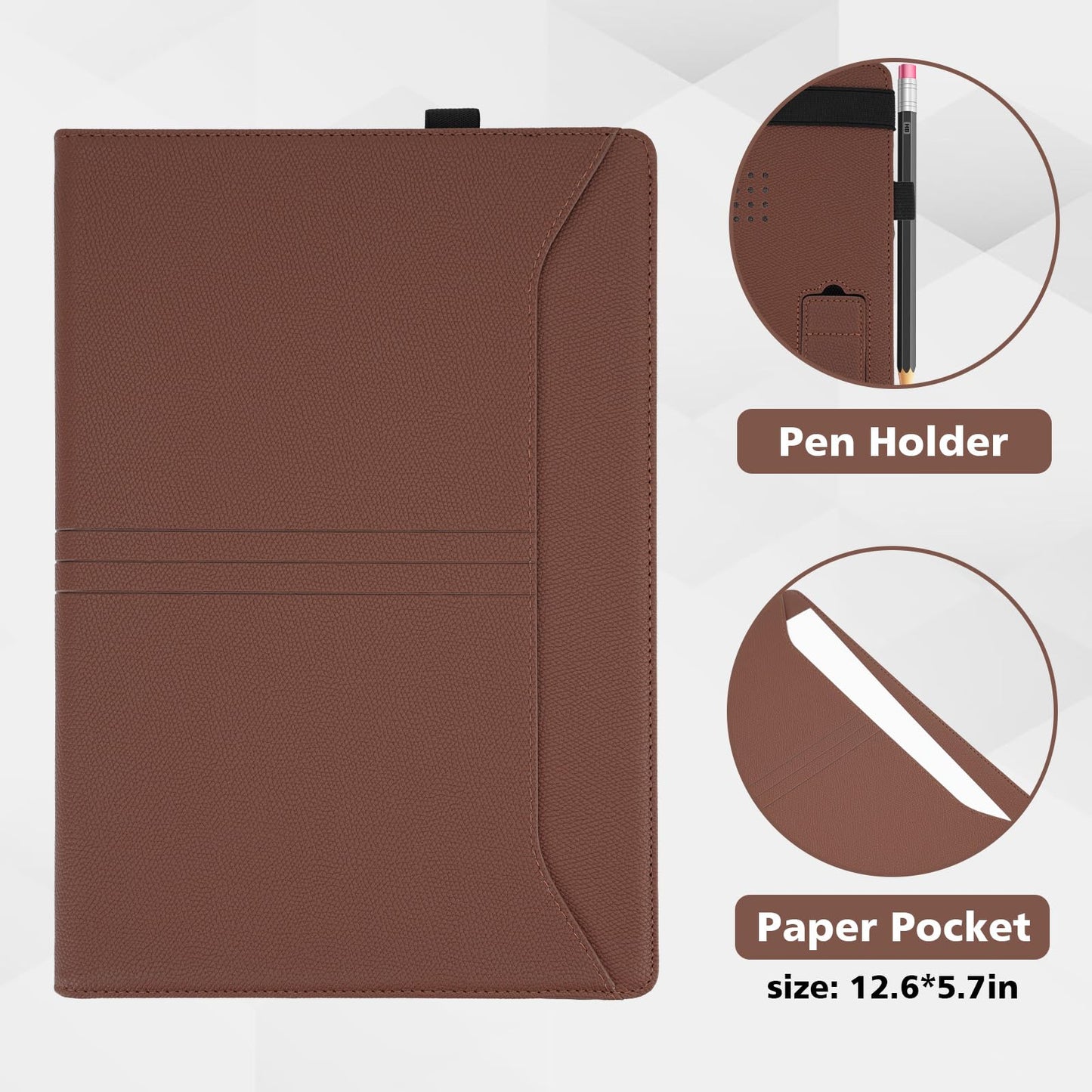 TYTX for MacBook Pro 14 Case - PU Leather with Stand & Vents for 2021-2025 Compatible with M5/M4/M3/M2/M1 Pro/Max | Fits A3426 A3427 A3434 A3112 A3185 A3401 A2918 A2992 A2779 A2442, Brown