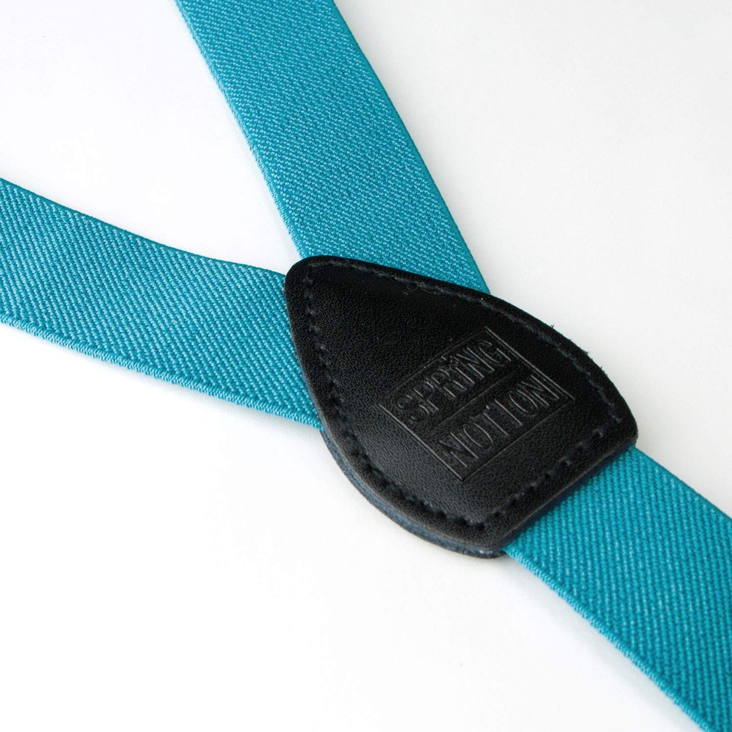 Spring Notion Boys' Suspenders and Solid Color Bowtie Set Teal Medium
