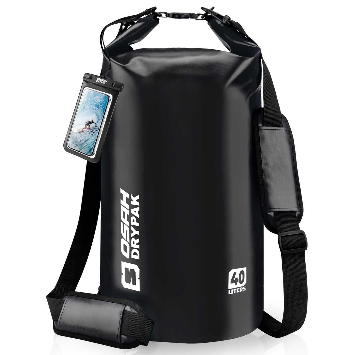 Waterproof Dry Bag, 5L/10L/20L/30L/40L Roll Top Lightweight Storage Backpack with Phone Case for Women & Men, Floating Waterproof Sack for Travel, Swimming, Kayaking, Paddle Board, Camping & Beach