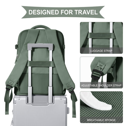coowoz Travel Backpack Carry On for Women Man Gym Backpacks with Laptop Compartment Mochila de Viaje Teacher Personal Item Backpack Airplane Accessories Must Haves Grey Small
