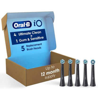 Oral-B iO Series Ultimate Clean Electric Toothbrush Replacement Brush Heads for an Oral-B Electric Toothbrush, 2 count, White
