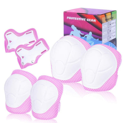 Kids Protective Gear Set SHENMOREN Knee Pads for Kids 3-10 Years Toddler Knee and Elbow Pads with Wrist Guards 3 in 1 for Skating Cycling Bike Rollerblading Scooter (Pink)
