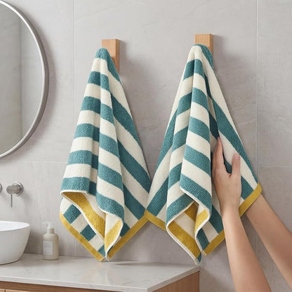 REDKISS 2-Pack Premium Hand Towels, 28x12 Inches 100% Cotton Bath Towels