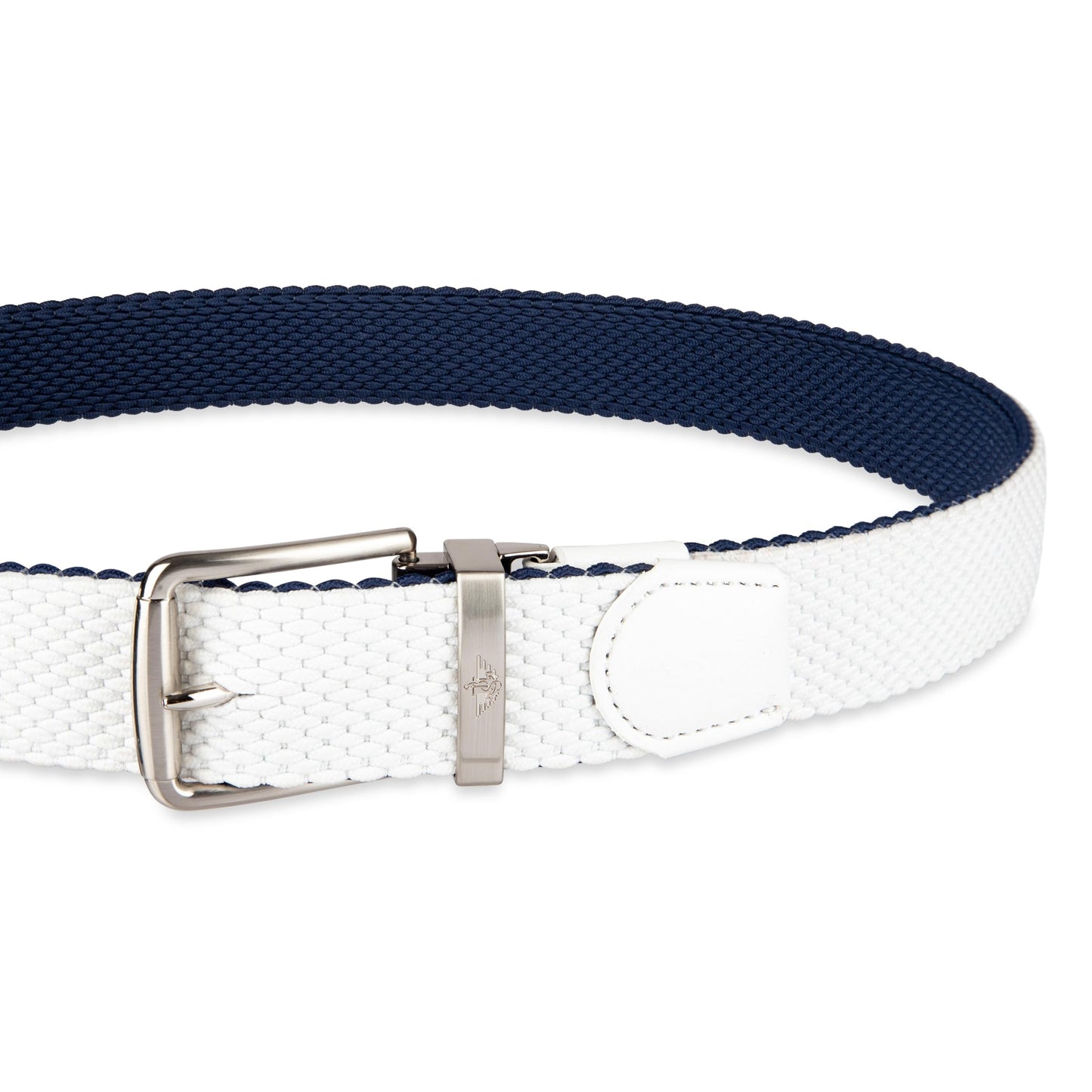 Dockers Men's Reversible Stretch Web Belt, White/Navy, X-Large