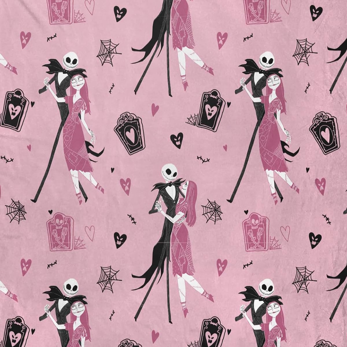 Disney Nightmare Before Christmas Silk Touch Throw Misfit Tango 50" x 70" Fleece Blanket