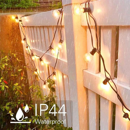 100FT Outdoor Globe String Lights LED Waterproof G40 String Lights Connectable with 52 Shatterproof Bulbs Dimmable Patio Lights String for Bistro Backyard Gazebo Lights