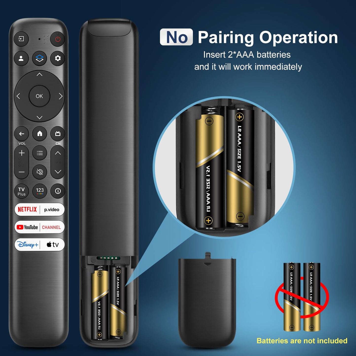Voice Remote Only for TCL-Google-TV-Remote-Control Replacement,RC813 Remote Compatible with TCL 4k QLED/UHD/QD-Mini LED Series Smart TVs(Not for Fi & Roku TVs)