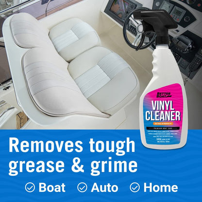 Boat Vinyl Cleaner Upholstery and Seat Cleaner Protectant for Marine Vinyl Windows and Pontoon Interiors Effective Boat Cleaning Supplies and Conditioner Products
