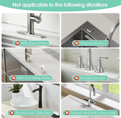 15.7'' Long Stone Faucet Mat for Kitchen Sink-Diatomite Quick Dry Kitchen Sink