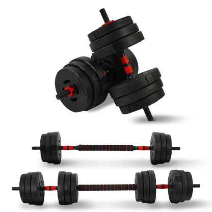Fitvids Multi-Functional Portable Changeable Dumbbell and Barbell Kettlebell Set with Adjustable Weights, 40LBS or 60LBS Sets, 2-in-1 or 4-in1, Multiple Styles