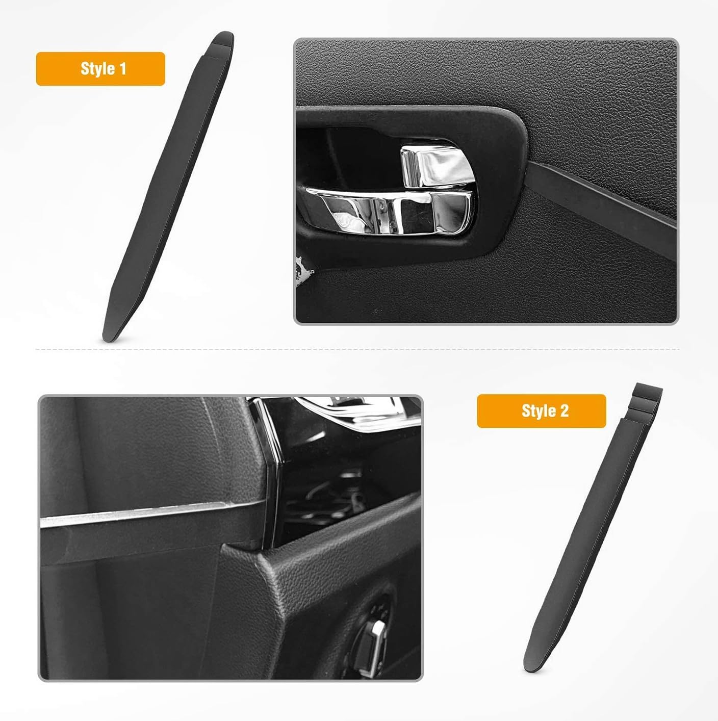 GOOACC 5 PCS Nylon Auto Trim Removal Tool Kit No-Scratch Removal Tool Kit for Car Clip Panel & Audio Dashboard Dismantle Black