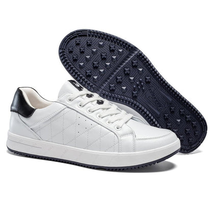 U.Ofeiy Men's Fashion Sneakers Slip On Shoes Leather Low Top Lightweight Comfort Lace Up Walking Shoes for Male White 11.5