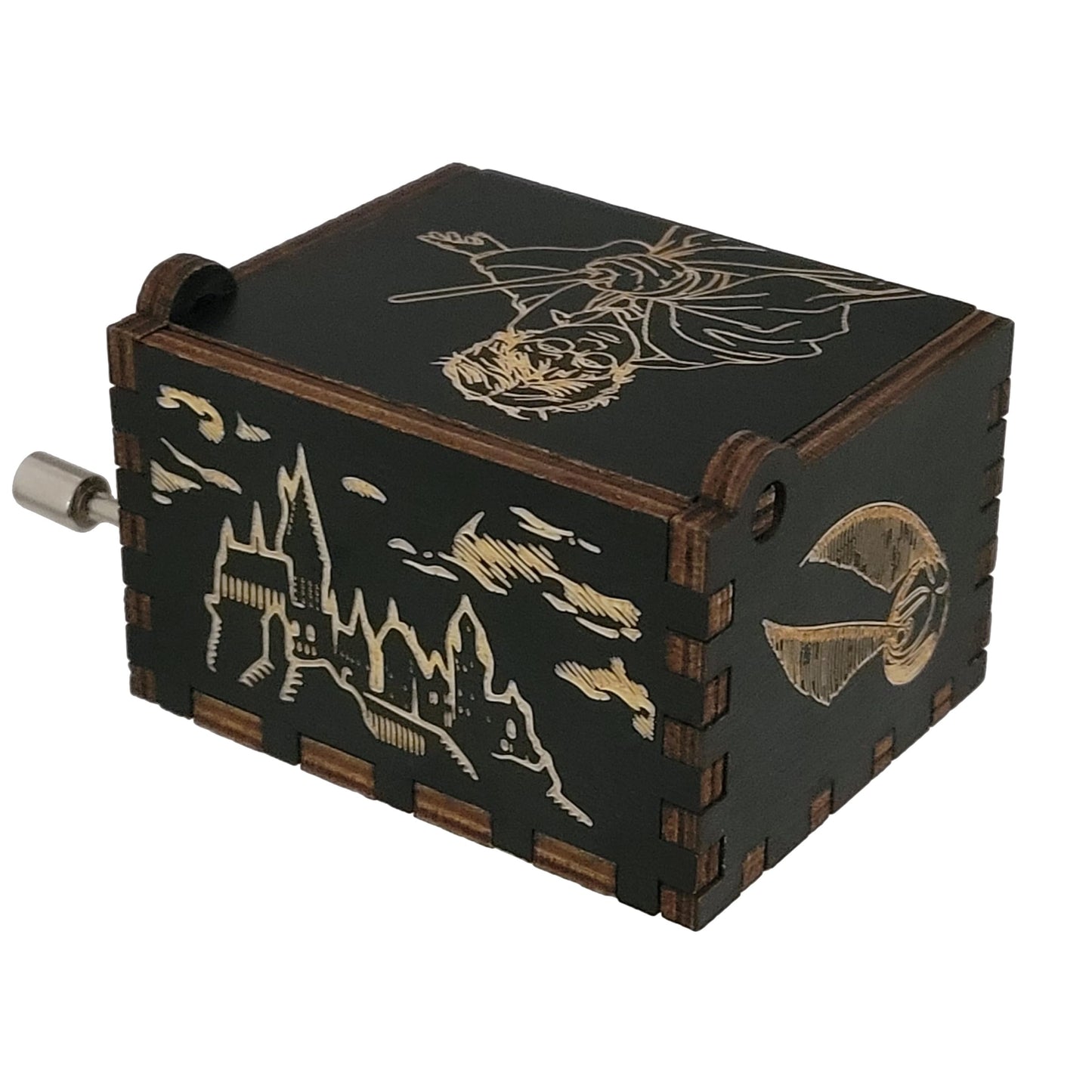 TheLaser'sEdge, Harry Potter Mini Music Box with Hedwig's Theme song, Gifts for Women, Birthday, Christmas (Black)