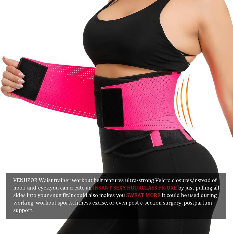 VENUZOR Waist Trainer Belt for Women - Slimming Waist Cincher & Body Shaper | Adjustable Size for Comfort