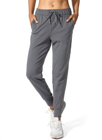 SANTINY Women's Joggers Pants Pockets Drawstring Running Sweatpants for Women Lounge Workout Jogging(Dark Grey_XS)