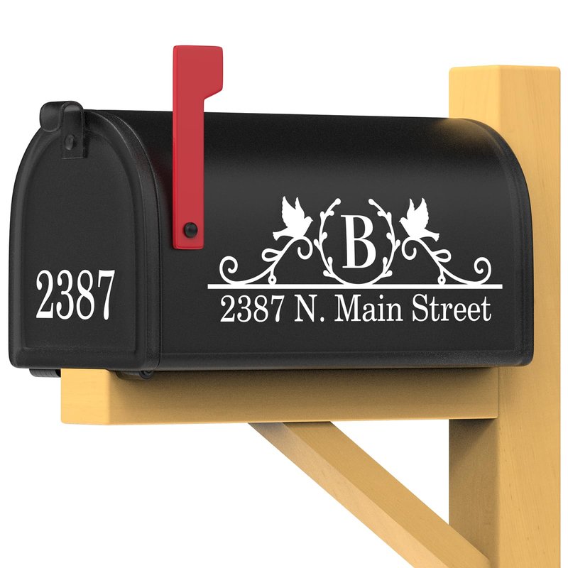 Reflective Mailbox Numbers for Outside, Custom Mailbox Numbers Stickers, Vinyl Decal for Street Name, Self Adhesive, High Visibility, Modern Style, Housewarming gift (S05)