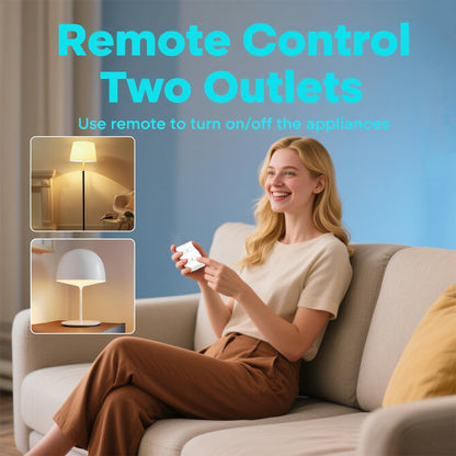 LoraTap 656ft Wireless Wall-Switch: Remote Control Outlet 3 Pack — Lights & Small Appliances — No Wiring —1 Remote for 3 Plugs
