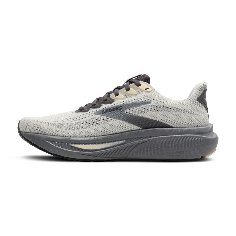 Brooks Men’s Ghost 17 Neutral Running Shoe - Vaporous Grey/Primer/Sand - 15 Medium