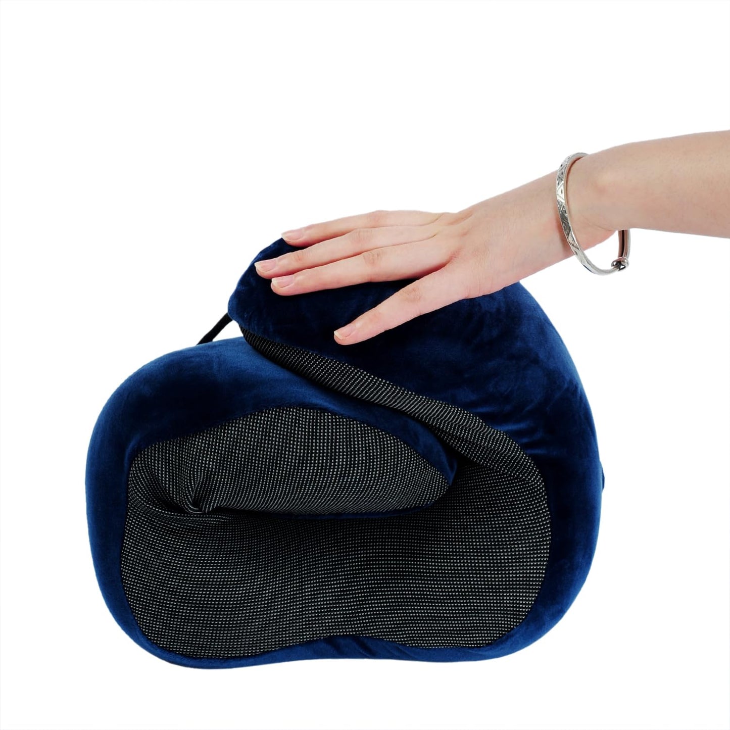 Memory Foam Travel Pillow, Neck Pillow with 360-Degree Head Support, Comfortable and Lightweight, Ideal for Sleeping on Airplane, Car, Train, Bus and Home Use, Comes with Storage Bag (Black)