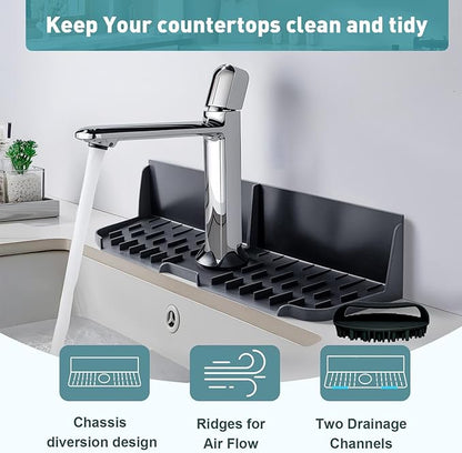 Kitchen Sink Splash Guard，Sink Draining Pad Behind Faucet，Faucet Mat