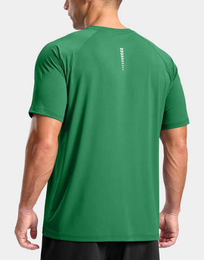 G Gradual Men's Athletic Workout T-Shirts Moisture Wicking Cooling Running Shirts Short Sleeve Performance Tee for Gym Tennis(Green,S)