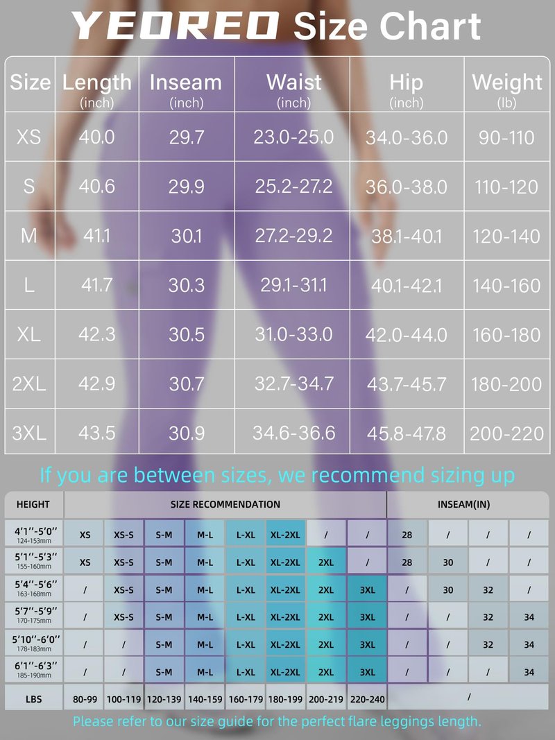 YEOREO CoreFlex Women Workout Flare Leggings with Pockets Hidden Scrunch High Waisted Cargo Gym Yoga No Front Seam Leggings Purple XL