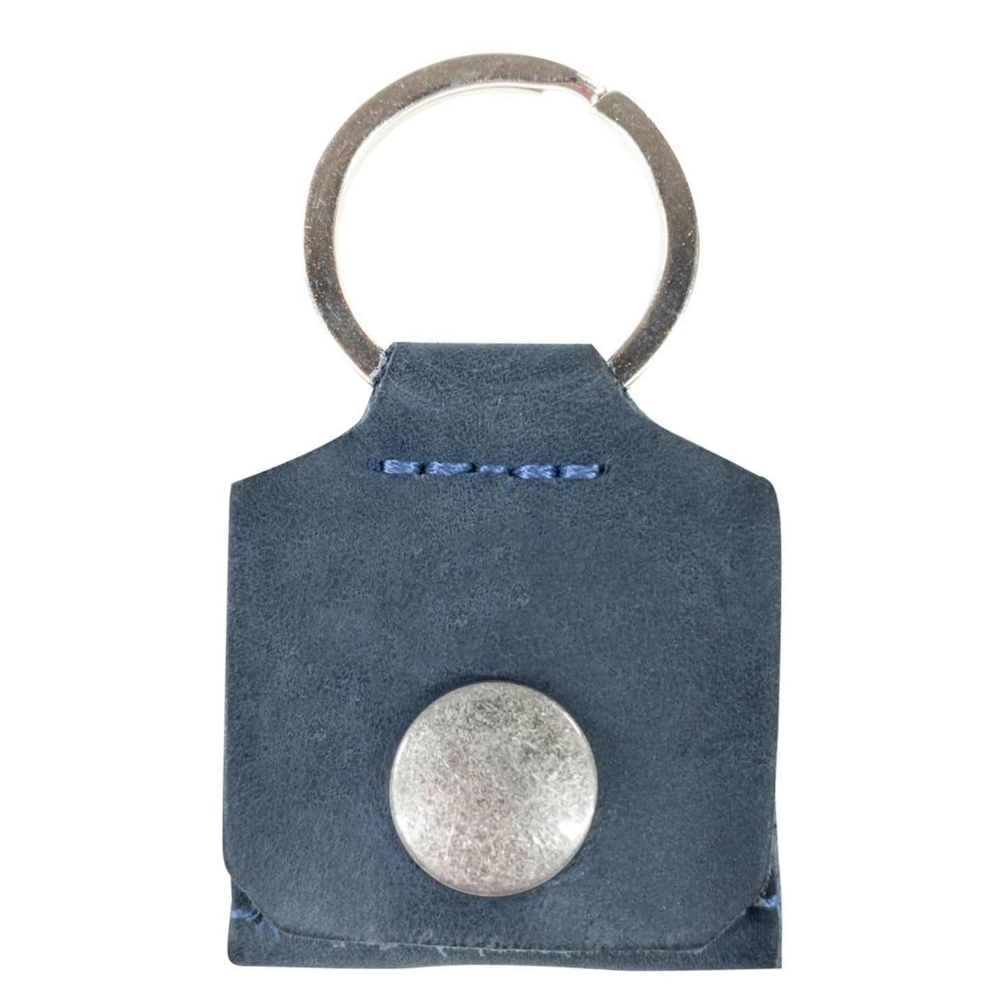 Rustic Leather Switch Cartridge Game Keychain/SD Card/Guitar Pick Holder Handmade by Hide & Drink (Slate Blue)