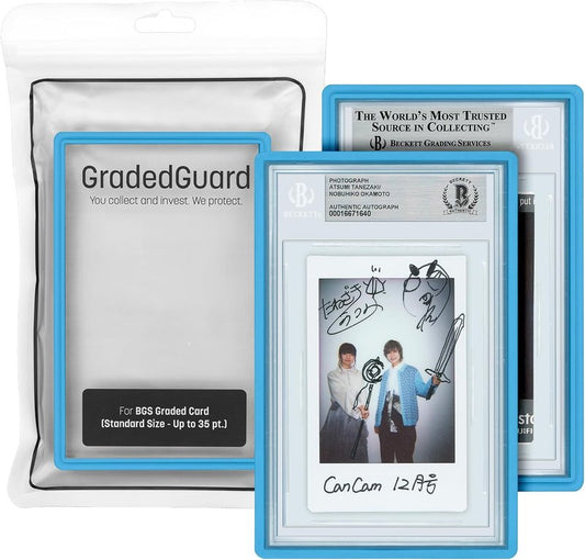 GradedGuard BGS Card Slab Protector Case - Impact Resistant TPU Holder | Standard Size, Blue