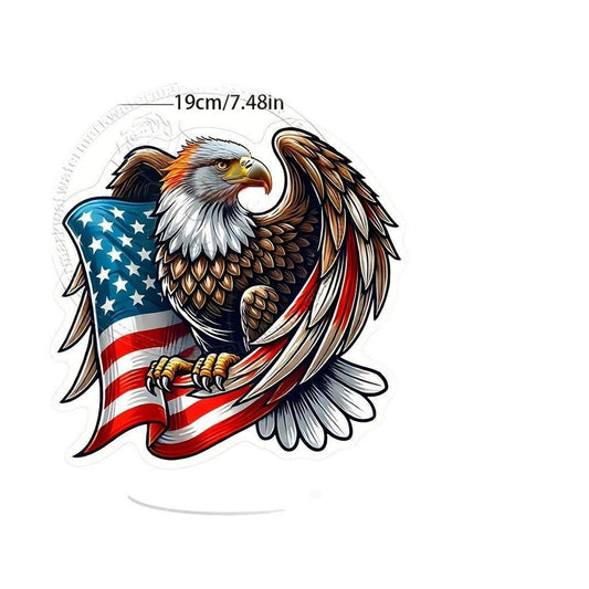 BHOOKA 4th of July Desktop Decorative Acrylic USA Flag Eagle Ornaments Decoration 2D Flat Statue Desk Ornament Independence Day Ornaments for Home Desk Dining Table Bookshelf Decorations