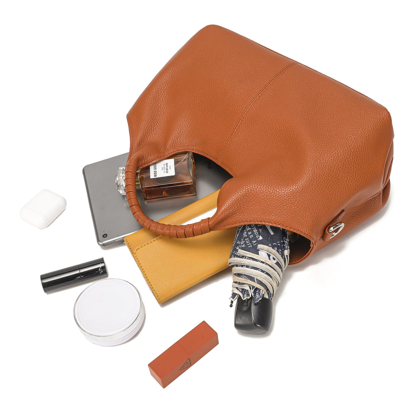 Taertii Genuine Leather Hobo Tote Bag Purses for Women, Soft Trendy Designer Handbag, Satchel Shoulder Bag