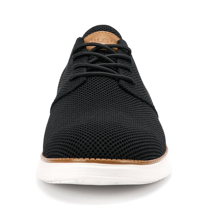 VILOCY Men's Fashion Dress Sneakers Casual Walking Shoes Business Oxfords Comfortable Breathable Lightweight Tennis Zapatos para Hombre Black,US7.5 EU40