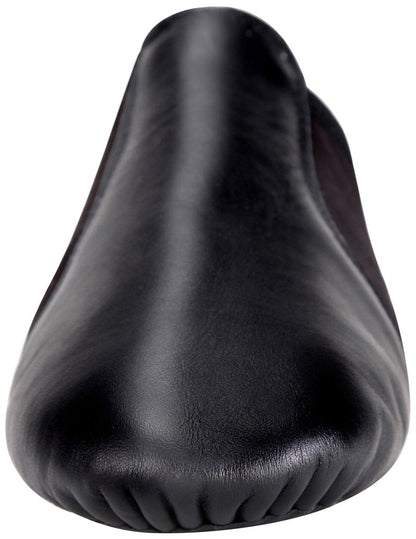 Linodes (Tent Leather Upper Jazz Shoe Slip-on for Women and Men's Dance Shoes Black 10M