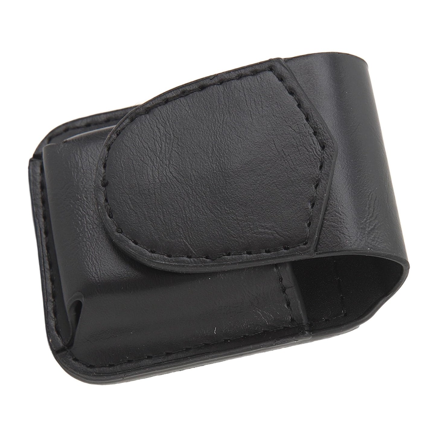 Lighter Pouch Belt Loop PU Holder Scratch Soft Lining Magnetic Buckle Lighter Waist Case Outdoor Travel (Black)