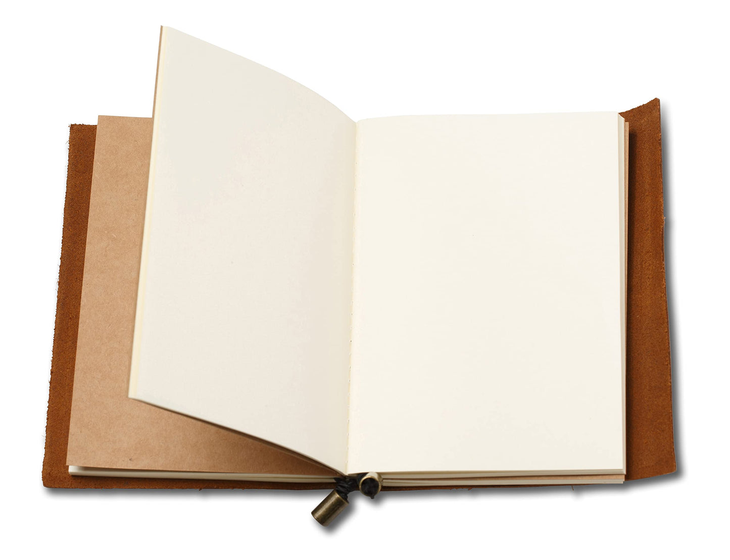 Wanderings A6 Travelers Notebook – Refillable Genuine Leather Journal – 4.5" x 6" (11.5 x 15.5cm) – Handcrafted Crazy Horse Leather – 100 GSM Blank Inserts – Travel Journal