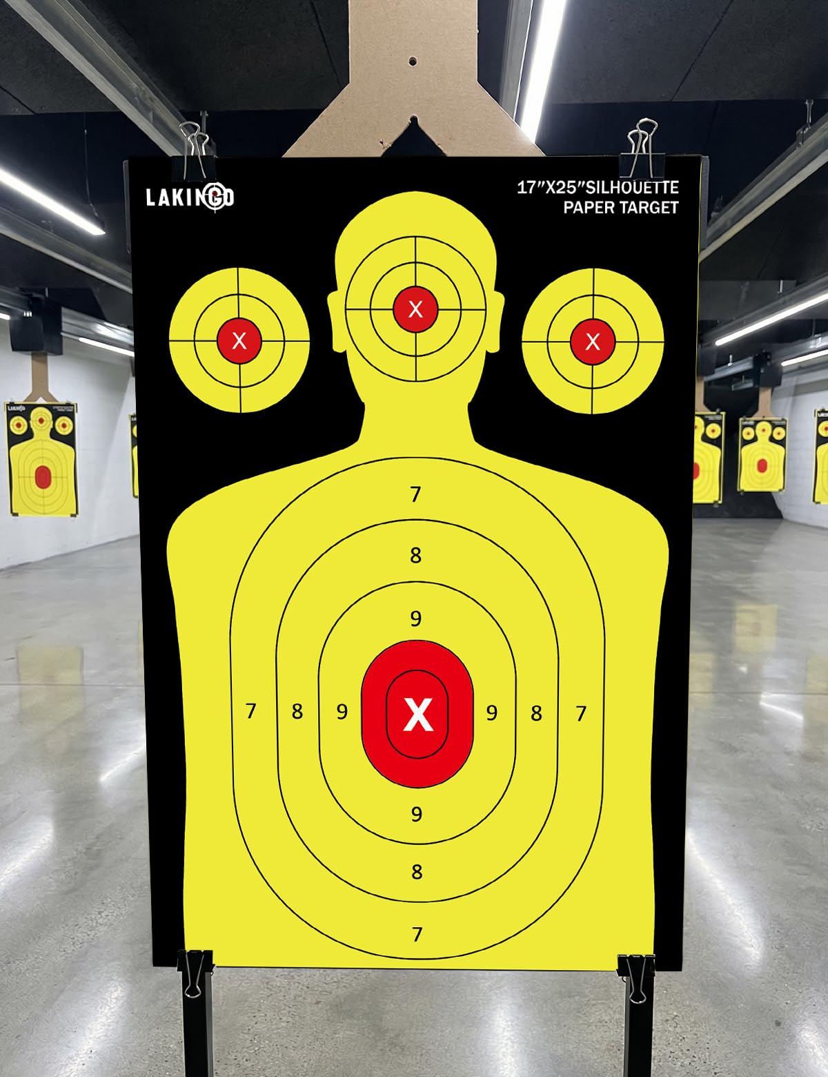 17x25 Inch Silhouette Shooting Target Paper-High-Visibility Reactive Target for Indoor & Outdoor Range, Ideal for Handgun, Rifle & Airgun Practice