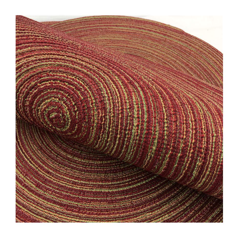 Red-A，Placemats,Round Placemats for Dining Table Set of 6 Woven Heat Resistant Non-Slip Kitchen Table Mats Diameter 14 Inch(Wine)