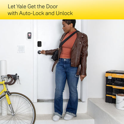 Yale Security Assure Lock 2 Deadbolt, Black Suede Keyed Smart Entry Door Lock with Wi-Fi Connected Keypad for Code Entry and Remote Access, YRD410-WF1-BSP