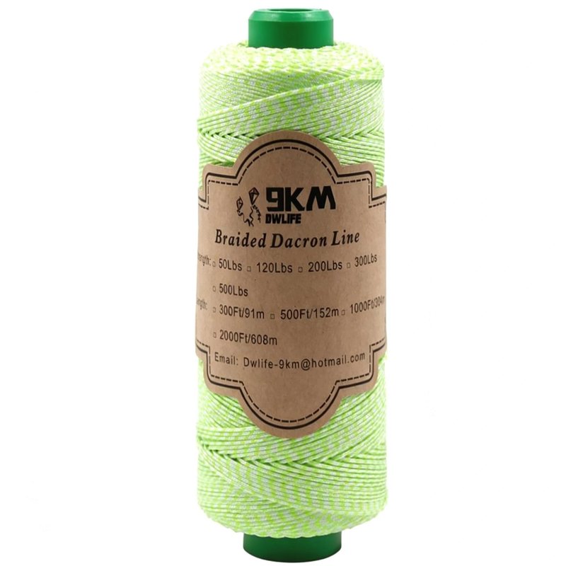 9KM DWLIFE Braided Dacron Kite String 120lb 500ft Polyester yoyo String Mason Line Thread Heavy Duty Rope Outdoor