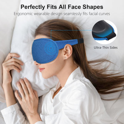 Gritin 100% Blackout Sleep Eye Mask for Women Men, Zero Pressure Sleeping Mask - Ergonomic Design 3D Cutout Eye Movement and Eyelash Friendly Night Blindfold, Ultra Soft Comfortable for Sleeping