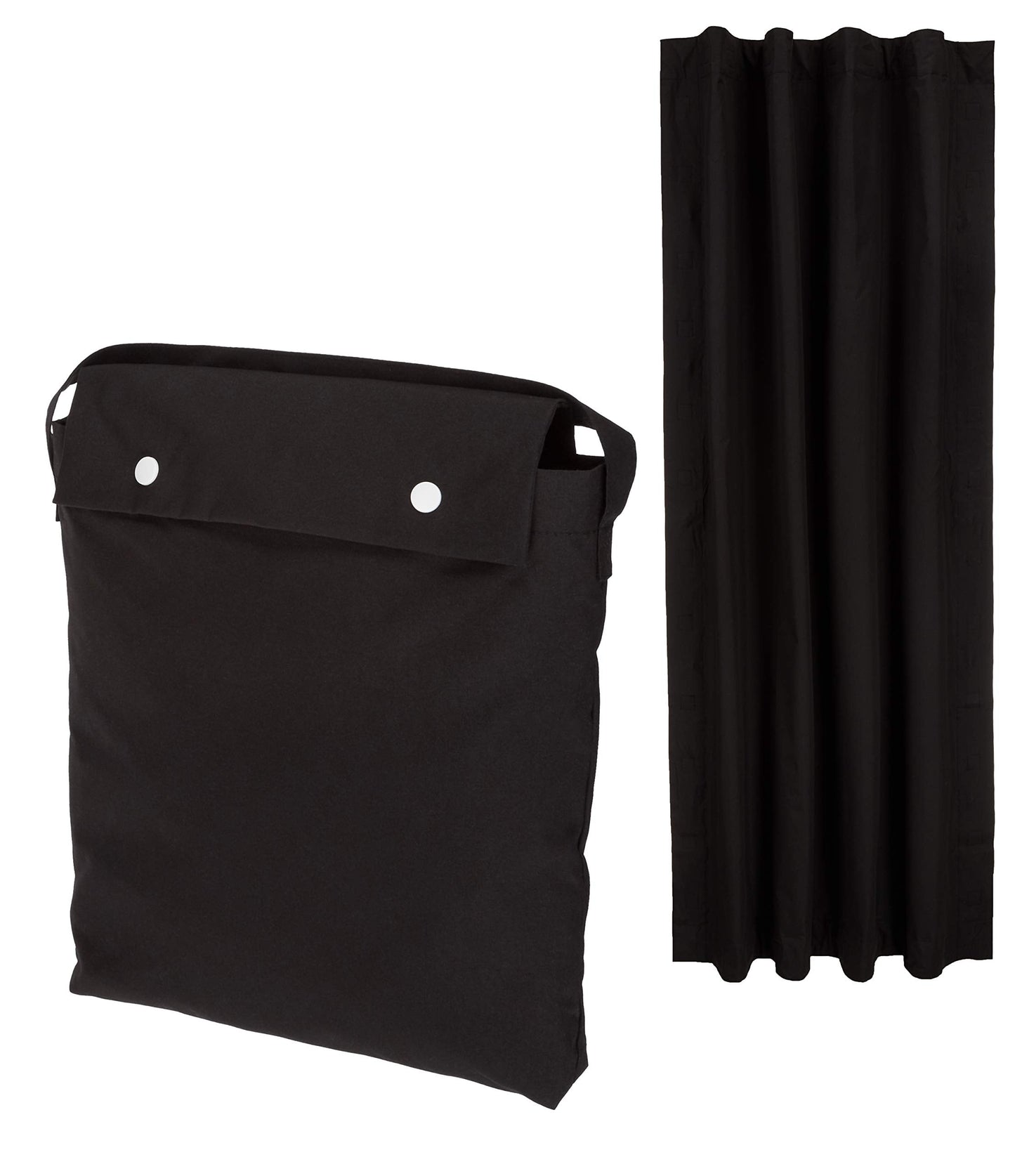 Amazon Basics Portable Blackout Curtain Shade with Suction Cups, 50" x 78", 1-Pack, Black